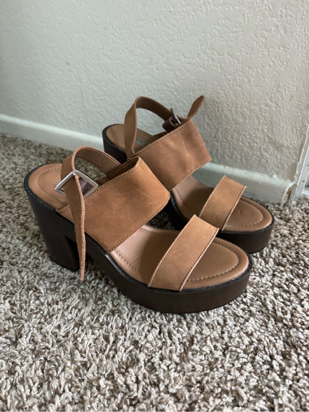 Brown Steve Madden Block Heels